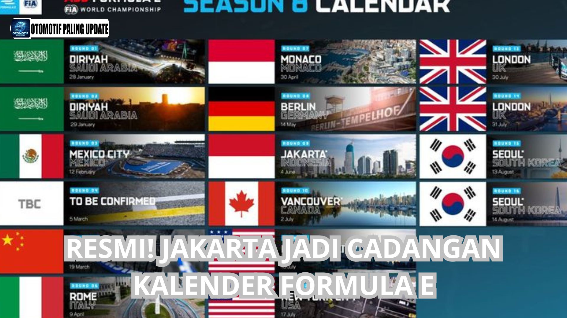 Resmi! Jakarta Jadi Cadangan Kalender Formula E